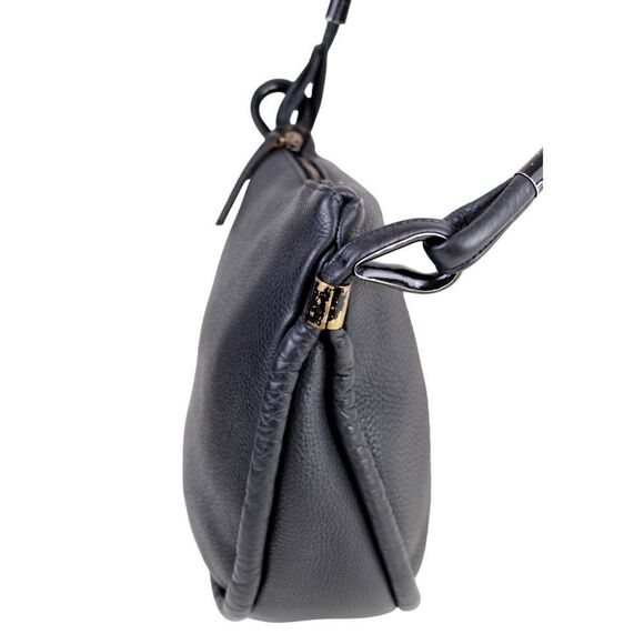 AANDD Adam & Davidson BLACK GENUINE LEATHER X-BODY SHOULDER BAG HANDBAG PURSE - Picture 4 of 16